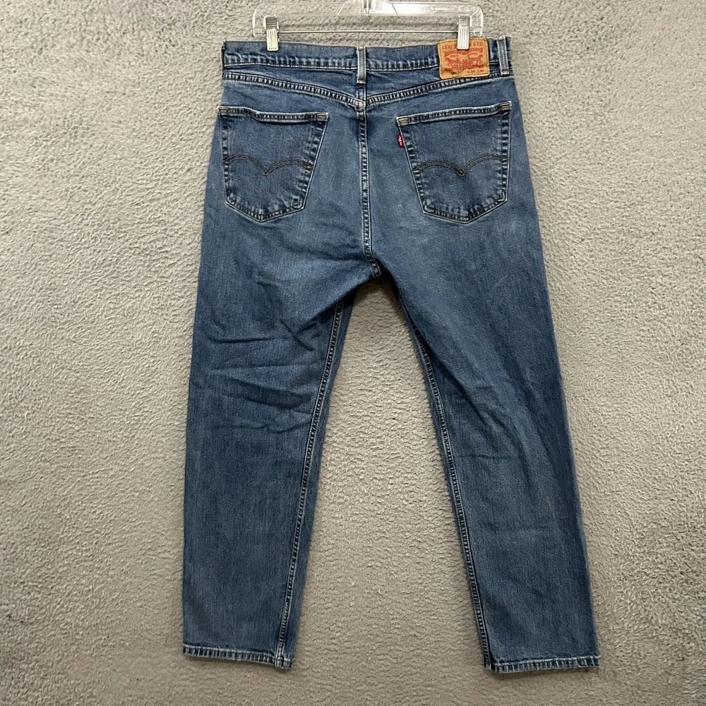 Levis Jeans Mens 36x30 Blue Denim 505 Regular Straight American Medium Wash